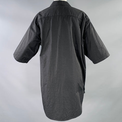 OVAL SQUARE Size S OSWork Shirt Black Cotton Blend One Pocket Casual Top