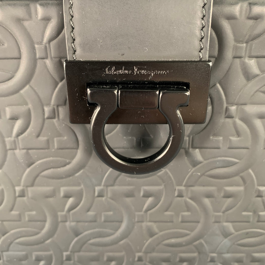 SALVATORE FERRAGAMO Black Graphic Leather Handbag Bags