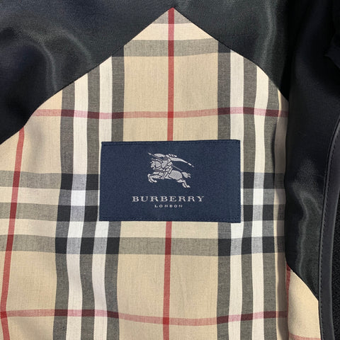 BURBERRY LONDON Size 44 Black Wool Raglan Coat