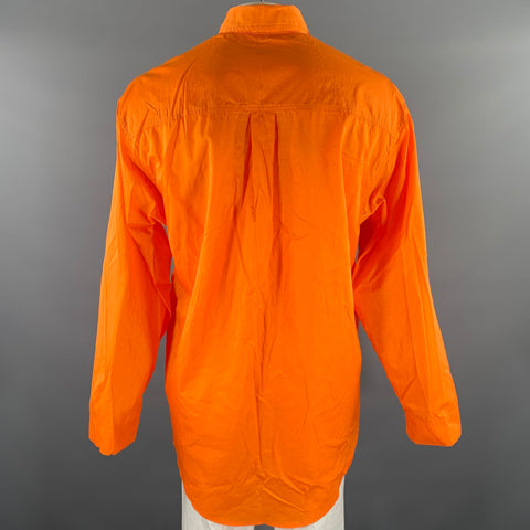 THE FRANKIE SHOP Size M Orange Polyester Oversized Long Sleeve Shirt