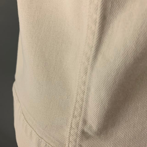 J BRAND Size M Off White Cotton Blend Trucker Jacket