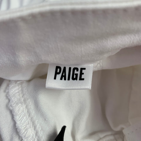 PAIGE Size 30 White Cotton Blend Sweatpants Casual Pants
