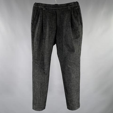 UNITED TOKYO Taille S Noir Coton mélangé Ceinture élastique Pantalon décontracté