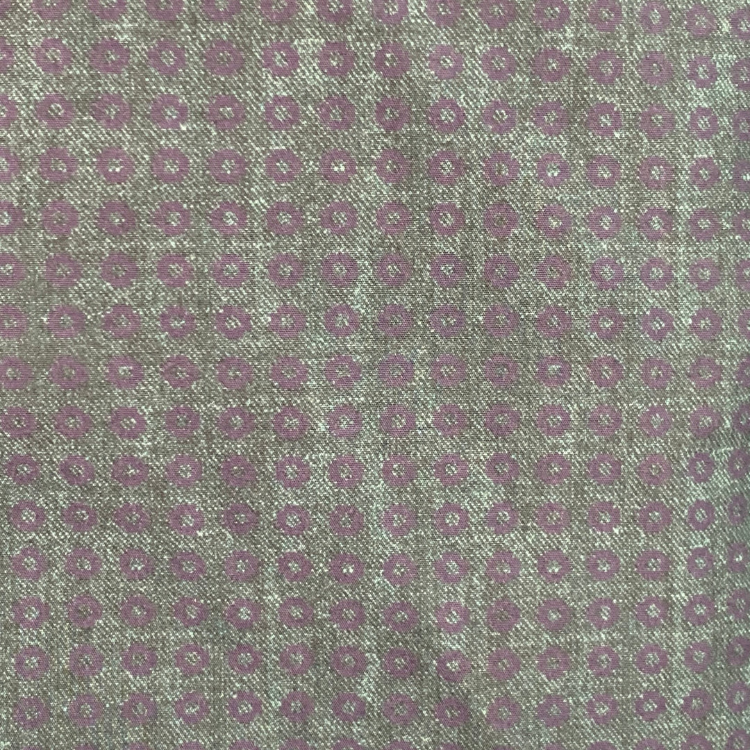 KITON Size XXL Green Navy Dots Cotton Curved Cutaway Long Sleeve Shirt
