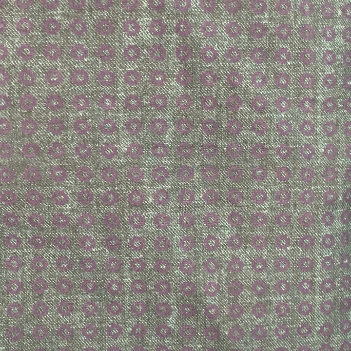 KITON Size XXL Green Navy Dots Cotton Curved Cutaway Long Sleeve Shirt