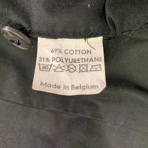DRIES VAN NOTEN Size 40 Black Dark Green Cotton Blend Embroidery Vest