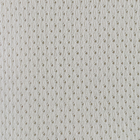 REIGNING CHAMP Size XL Victor Cream Mesh Knit Cotton Linen Open Collar Polo
