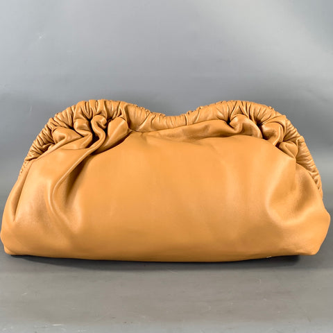 MANSUR GAVRIEL Tan Brown Wrinkled Leather Clutch Bags