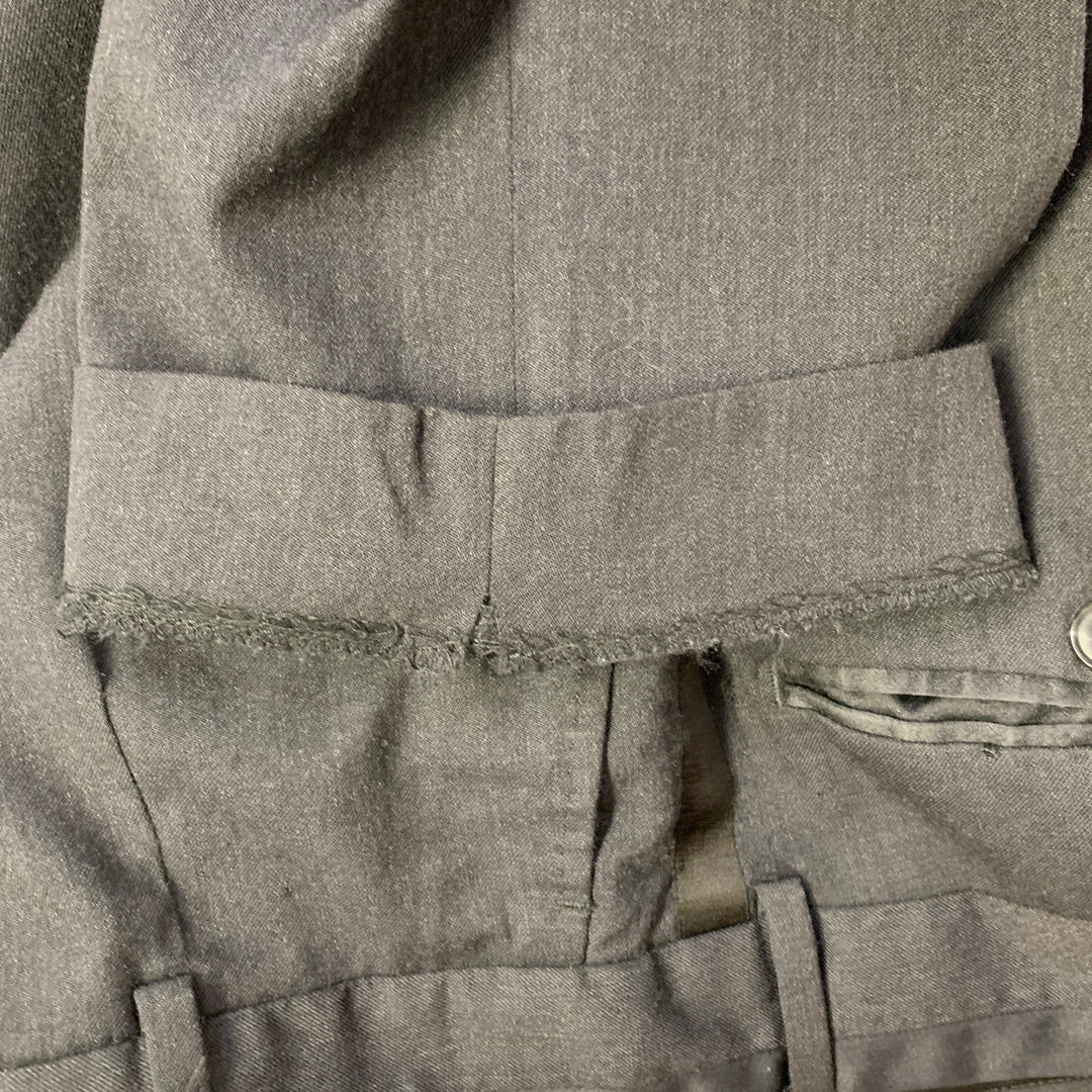DOLCE & GABBANA Size 34 Charcoal Wool Blend Zip Fly Dress Pants