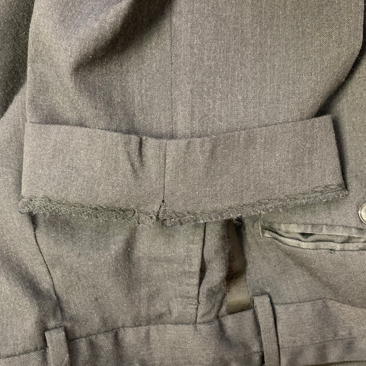 DOLCE & GABBANA Size 34 Charcoal Wool Blend Zip Fly Dress Pants