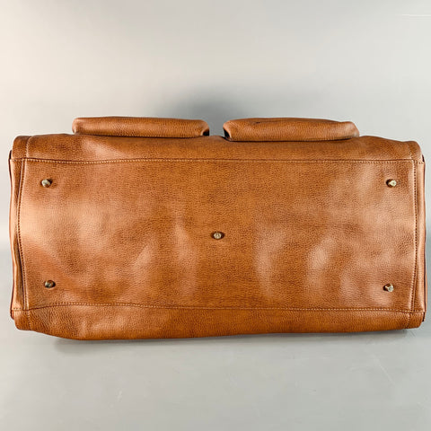 Sac de voyage et porte-habits convertible en cuir marron HOOK & ALBERT