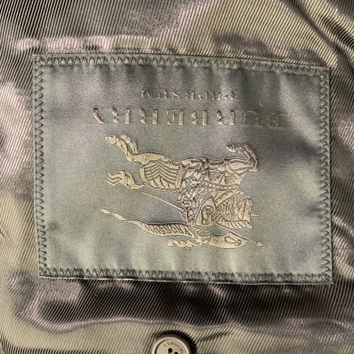 BURBERRY PRORSUM SS15 Size 42 Yellow Black Book Cover Print Leather Jacket