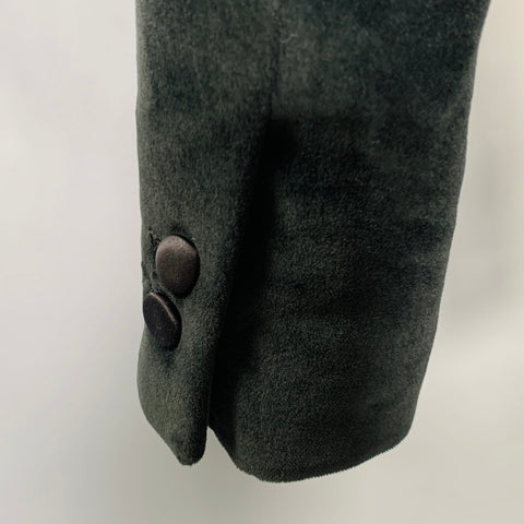 THE KOOPLES Size 38 Black Velvet Cotton Velvet Shawl Sport Coat
