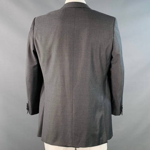 ERMENEGILDO ZEGNA Size 44 Grey Wool Single Breasted Notch Lapel Sport Coat