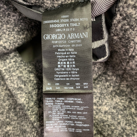 GIORGIO ARMANI Size 44 Grey Charcoal Tweed Cashmere Silk Jacket