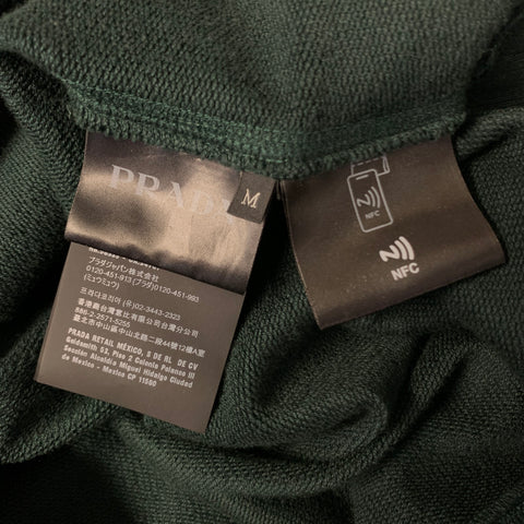 PRADA Size M Green Cotton Hooded Sweatshirt