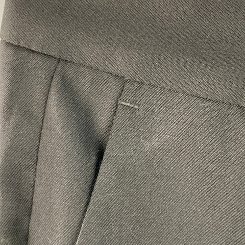DSQUARED2 Size L Black Virgin Wool Blend Flat Front Dress Pants