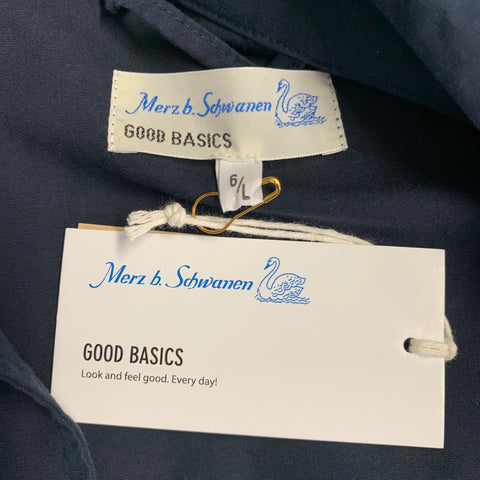 MERZ B. SCHWANEN Size L Navy Organic Cotton Shirt Chore Jacket