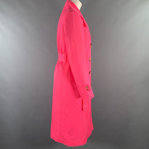 GOLDEN GOOSE Size S Pink Polyester Trench Coat