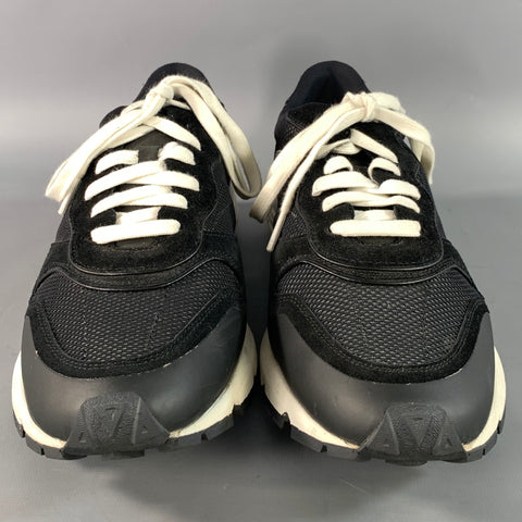 JOHN ELLIOTT Size 10 Black Mesh Nylon Lace Sneakers