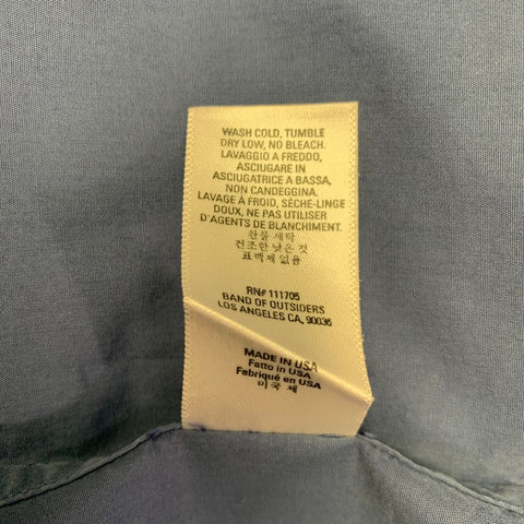BAND OF OUTSIDERS Size M Blue Cotton One Pocket Long Sleeve Shirt