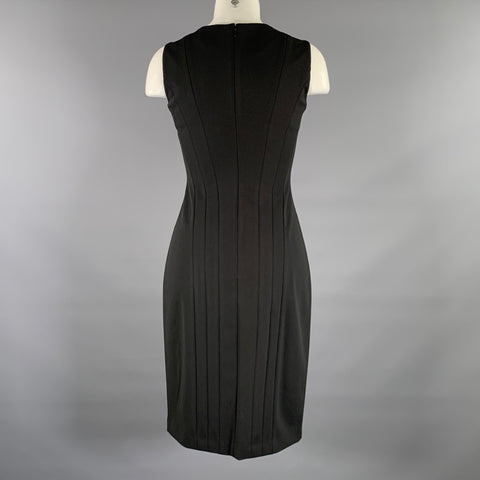 CALVIN KLEIN Size 2 Black Polyester Blend Sleeveless Dress