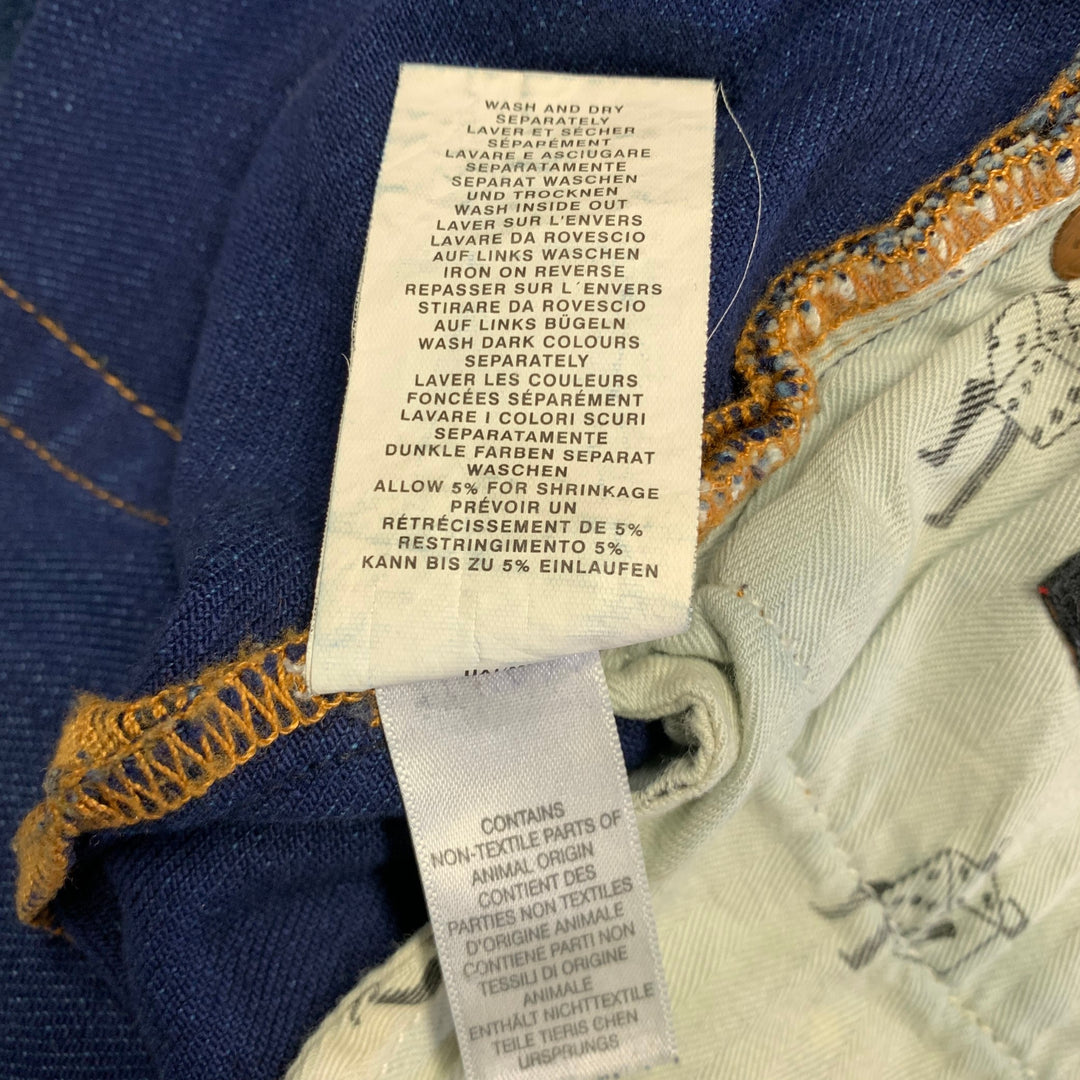 PAUL SMITH Size 36 Blue Cotton Polyurethane 5 Pocket Jeans