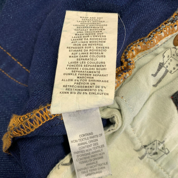 PAUL SMITH Size 36 Blue Cotton Polyurethane 5 Pocket Jeans