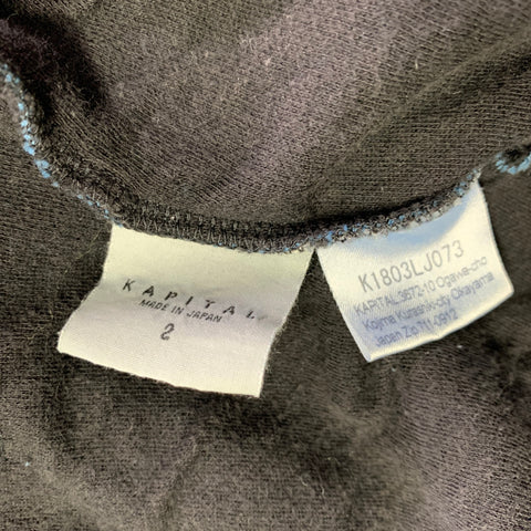 KAPITAL Size M Blue Black Triangle Cotton Two Pockets Jacket
