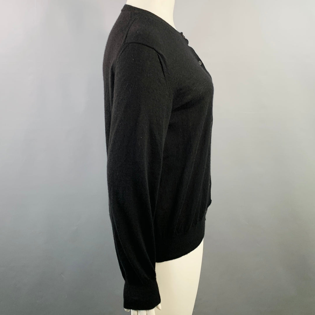 THE ROW Size L Black Cashmere Knit Button Up Cardigan