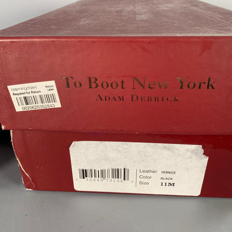 TO BOOT NY Size 12 Black Patent Leather Derby Lace-Up Shoes