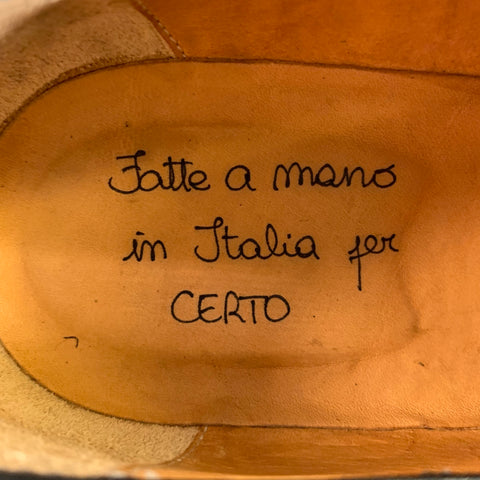 CERTO Size 10 Black Wingtip Leather Oxford Loafers