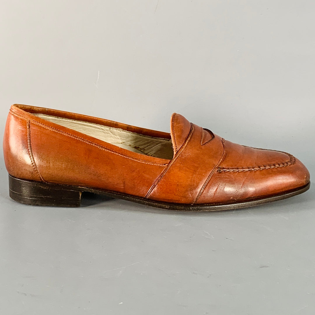 COLE HAAN Size 10 Brown Leather Penny Loafers