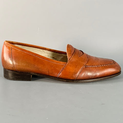 COLE HAAN Size 10 Brown Leather Penny Loafers