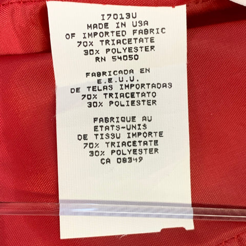 EVAN PICONE Size 6 Red Triacetate Blend Peak Lapel Jacket Blazer