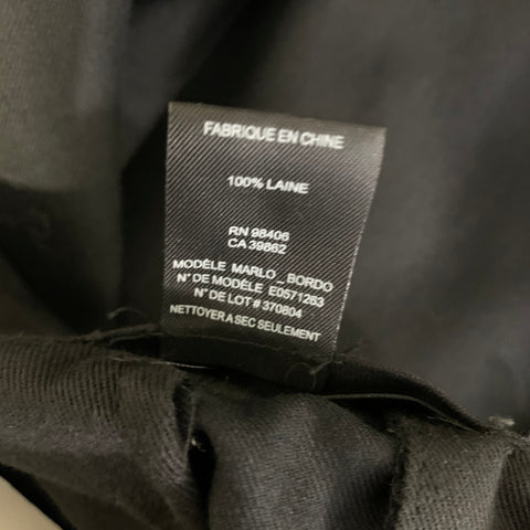 THEORY Chest Size 42 Black Solid Wool Notch Lapel 36 35 Suit