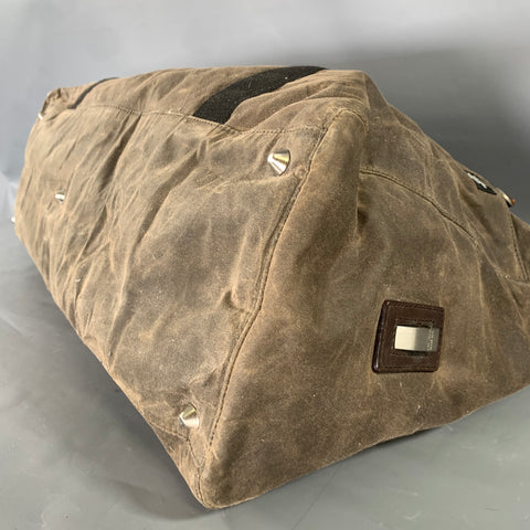 JACK SPADE Brown Black Mixed Fabrics Satchel Bags
