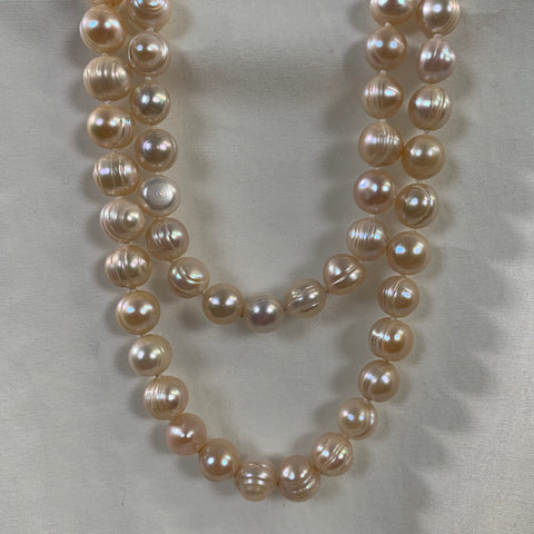 NO BRAND Rose Peach Pearl Necklace