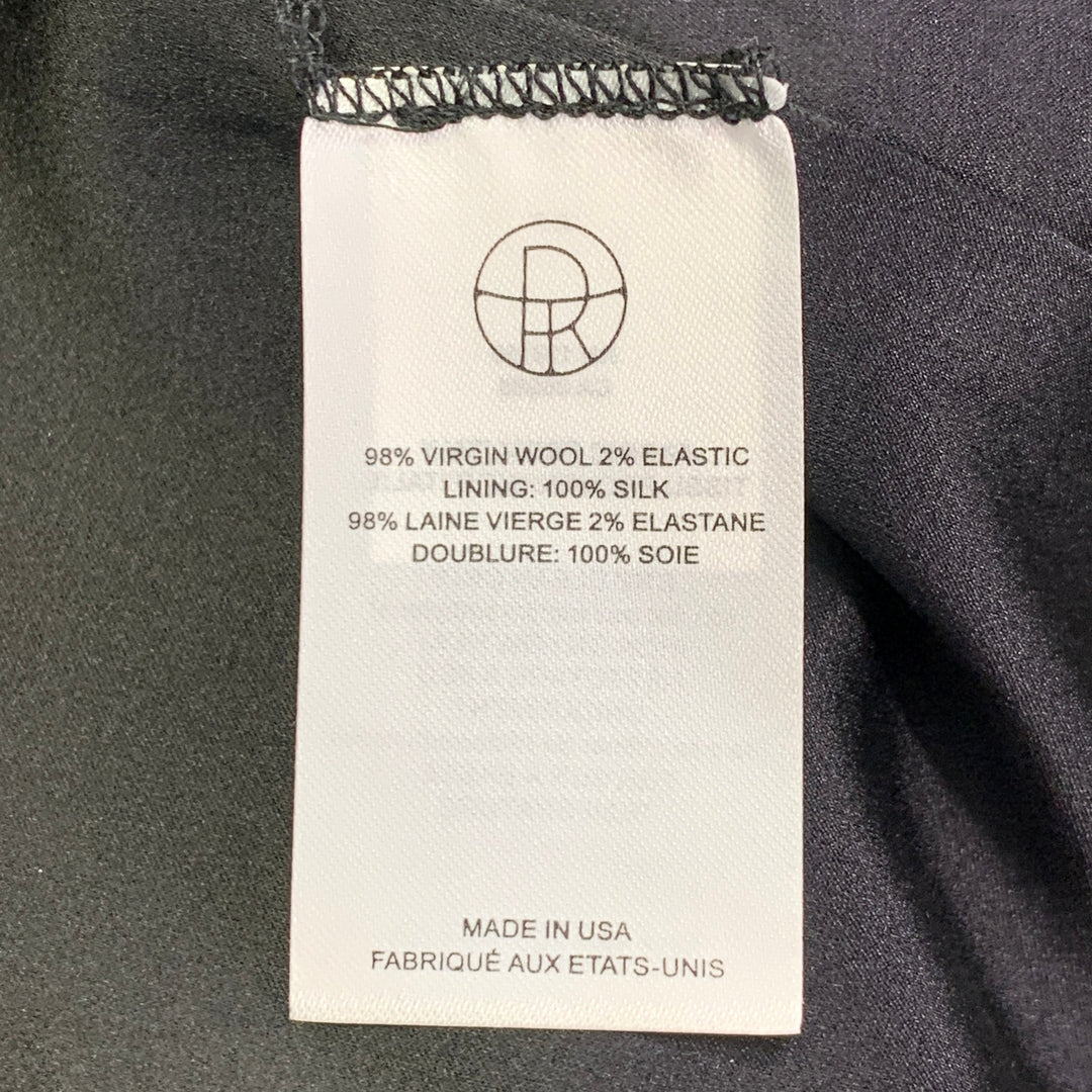 THE ROW Size 4 Schoolboy Navy Virgin Wool Blend Notch Lapel Jacket Blazer