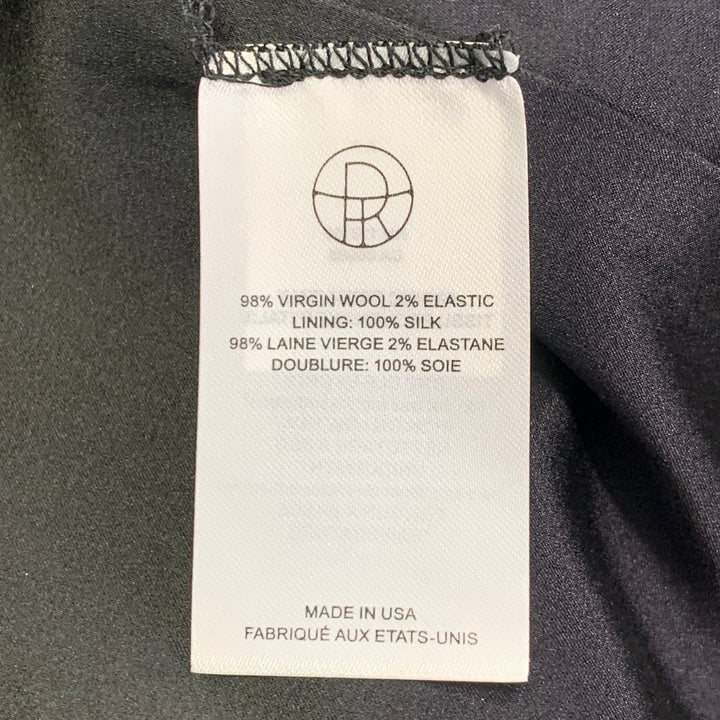 THE ROW Size 4 Schoolboy Navy Virgin Wool Blend Notch Lapel Jacket Blazer