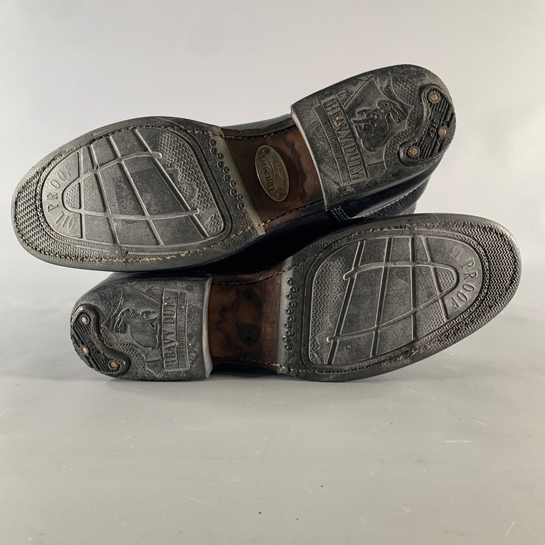 PAUL SMITH Size 8 Black Leather Belted Boots