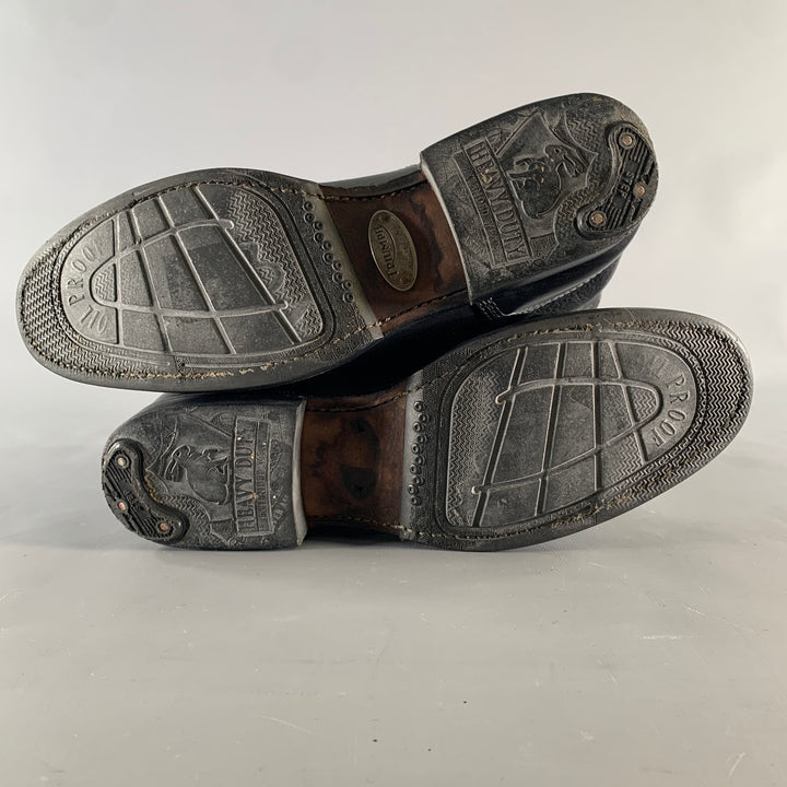 PAUL SMITH Size 8 Black Leather Belted Boots