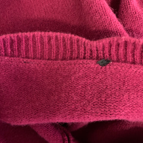 MARC JACOBS Size S Black Burgundy Cashmere Blend Short Cardigan Womens