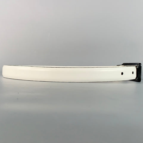 WCM NEW YORK Size M White Leather Belt