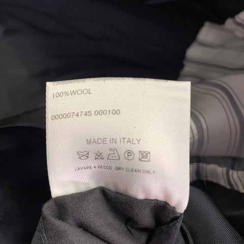 BRIONI Size 40 Regular Navy Black Two Toned Wool Peak Lapel Sport Coat