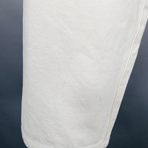 TOM FORD Size 31 White Cotton Button Fly Jeans