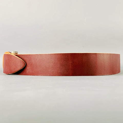 Ceinture en cuir marron argenté LAWLESS DENIM, taille 33
