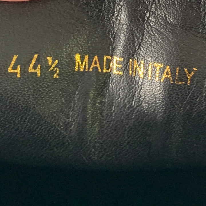 JIMMY CHOO Size 11.5 Black Grey Glitter Velvet Loafers