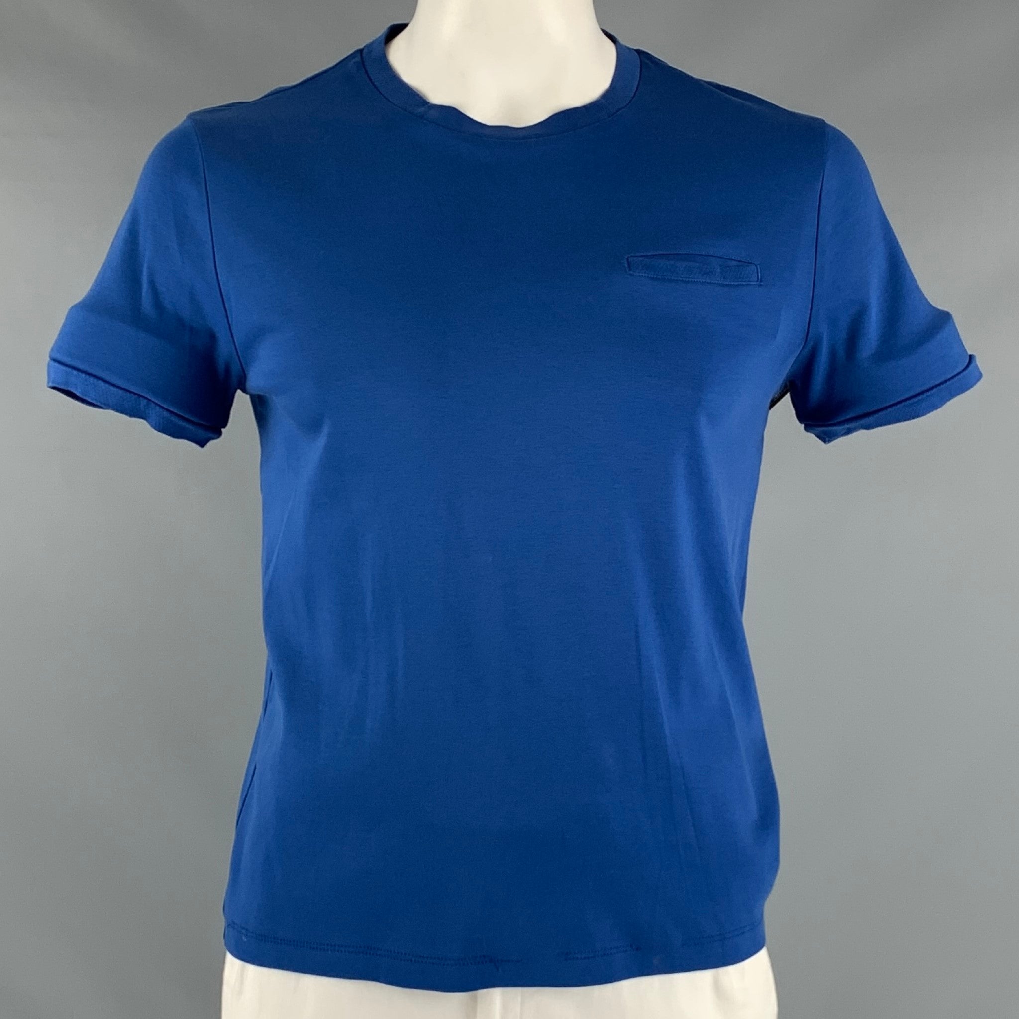 HUGO BOSS Size L Blue Cotton Short Sleeve T shirt