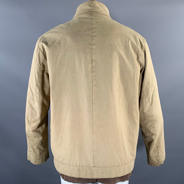 JIL SANDER Size M Beige Brown Cotton Layered Suede Lined Jacket